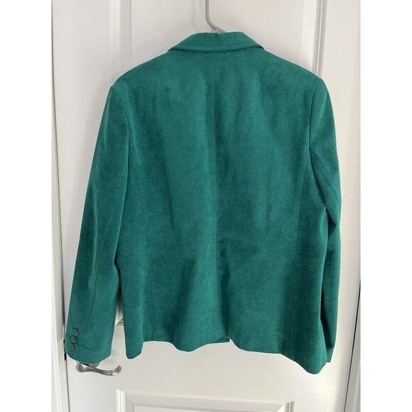 Vintage Women’s Count Romi ultra suede green blazer size 14 Union Label - Picture 2 of 7